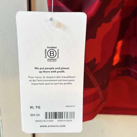 Athleta Ultimate Printed Crop A-C NWT - Picture 4 of 6